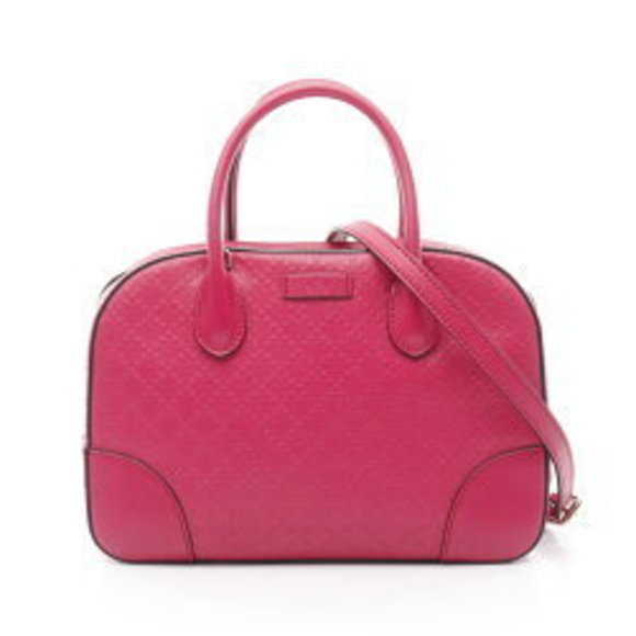 Gucci Bright Diamante handbag leather pink - Picture 1 of 8
